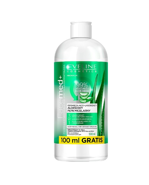 Αναζωογονητικό και καταπραϋντικό μικυλλιακό νερό με αλόη βέρα